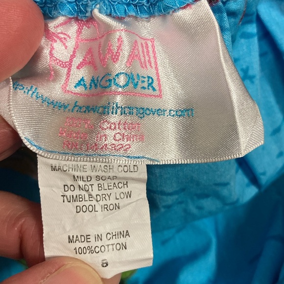 Hawaii Hangover tropical Santa Christmas ruffle sleeveless dress size 8 - Picture 9 of 9